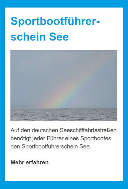 Sportbootführerschein See 