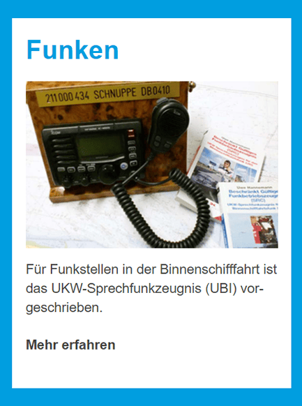 UKW Sprechfunkzeugnis UBI für  Böhmfeld